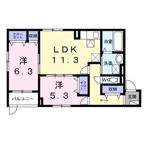 西淡路4丁目(2LDK/1階)の間取り写真