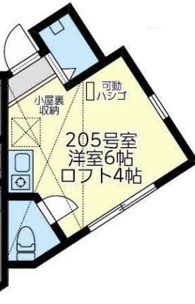 ユナイト横浜ジュセリーノ(ワンルーム/2階)の間取り写真