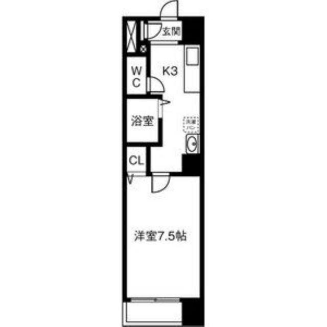 リアライズ岐阜駅前(1K/1階)の間取り写真