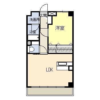 アルテマイスター ブリランテ(1LDK/4階)の間取り写真