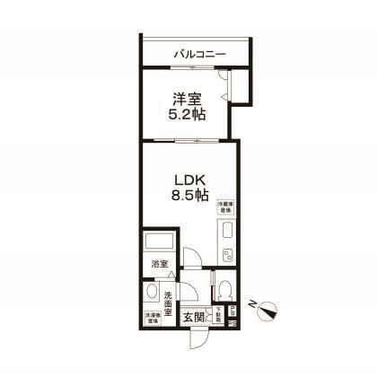 プランドール東雪谷(1LDK/2階)の間取り写真