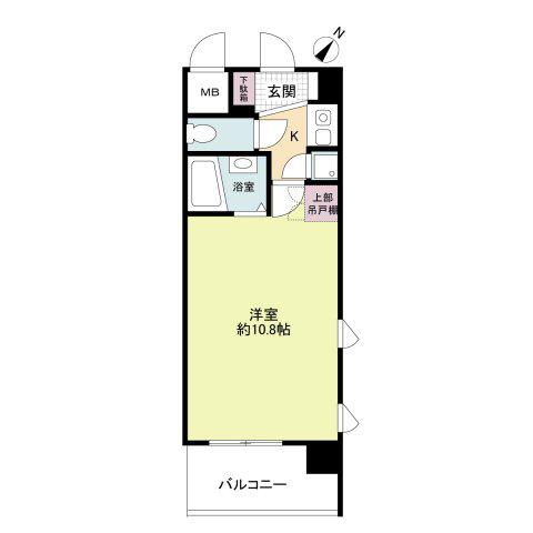 CASSIA十三(1K/2階)の間取り写真