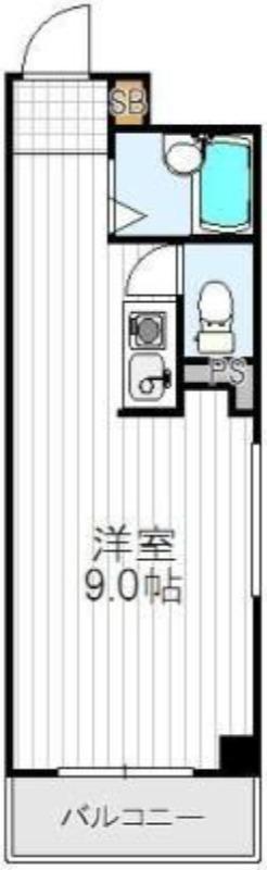 サンレスポワール(ワンルーム/5階)の間取り写真