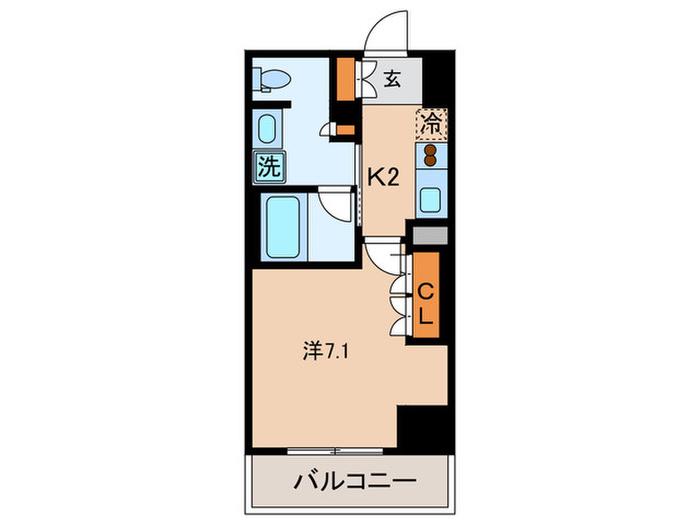 LA DOUCEUR巣鴨(1K/7階)の間取り写真