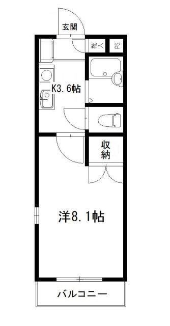 スターターハウス(1K/3階)の間取り写真