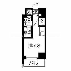 スパシエロッサ横浜吉野町(ワンルーム/11階)の間取り写真