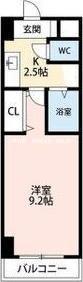 A・CITY三河安城東町(1K/9階)の間取り写真