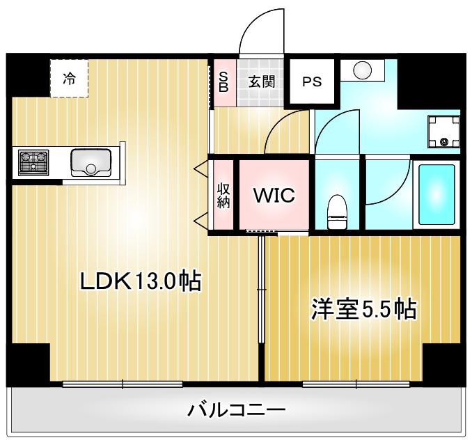 AXIA MEIEKI(1LDK/5階)の間取り写真