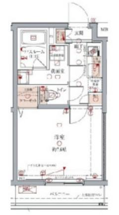 クレヴィスタ練馬桜台(1K/3階)の間取り写真