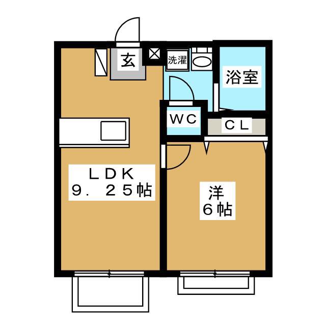 コーポ中山(1LDK/3階)の間取り写真