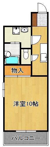 カーサ・デ・マーサ(1K/4階)の間取り写真