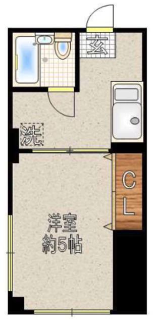 筑波マンション(1K/2階)の間取り写真
