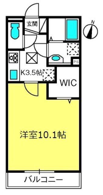 コスモス(1K/1階)の間取り写真
