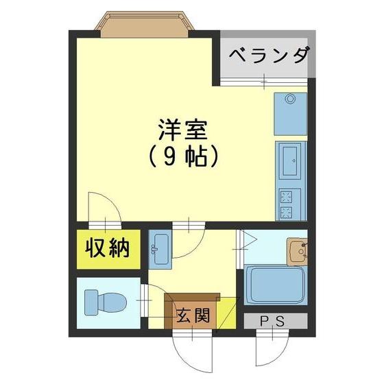 パンプキン(ワンルーム/1階)の間取り写真