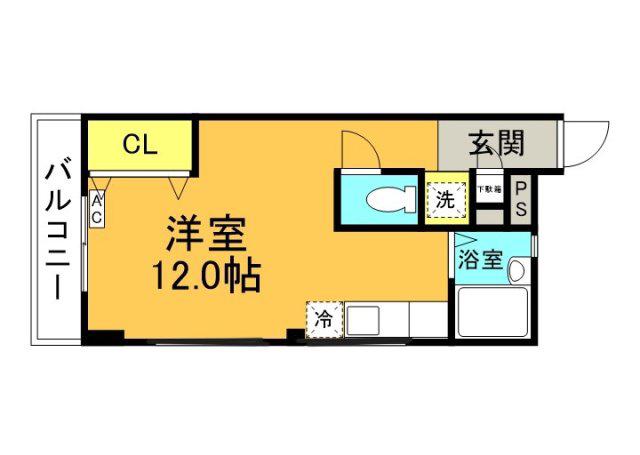 外田ビル(ワンルーム/3階)の間取り写真