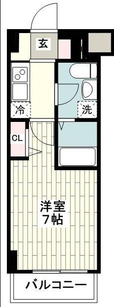 LEXE鷺沼(1K/3階)の間取り写真