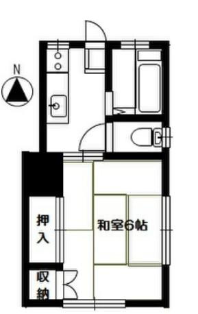 コーポ田中(1K/2階)の間取り写真