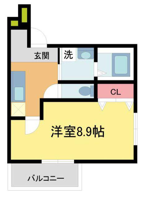 フジパレス西宮今津3番館(1K/3階)の間取り写真