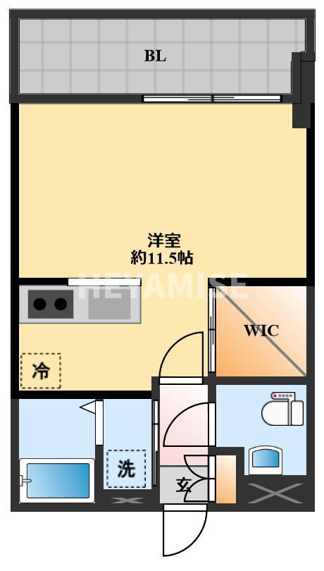 APARTMENTS CODE ISAHAYA(ワンルーム/4階)の間取り写真