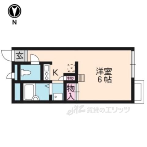 レオパレスグローバル2(1K/1階)の間取り写真