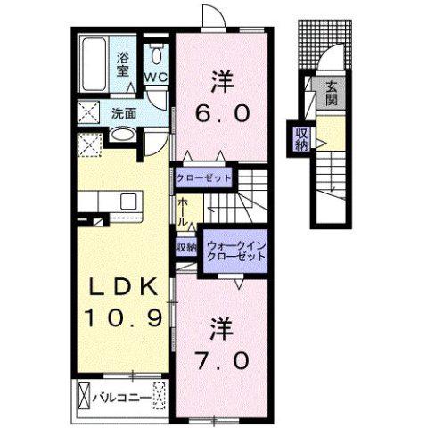 BANZO II(2LDK/2階)の間取り写真