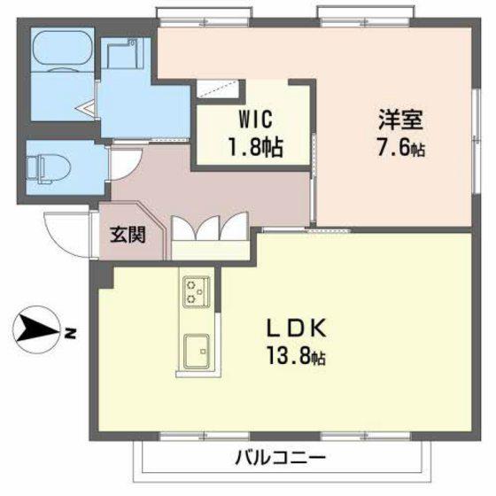 コーポ松浦D棟(1SLDK/1階)の間取り写真