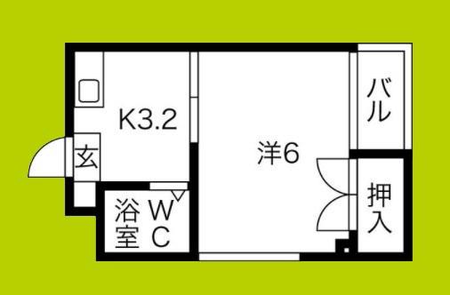 エムオーハイツ我孫子(1K/4階)の間取り写真