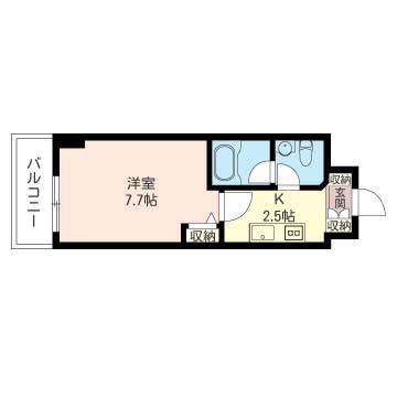 CUARTO TCC(1K/5階)の間取り写真