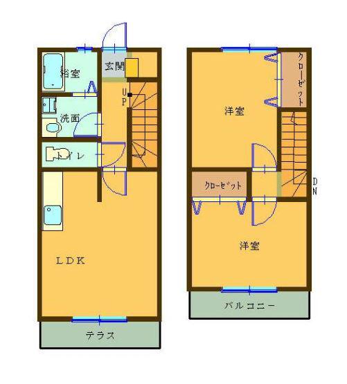 コートエスクリム(2LDK/1階)の間取り写真