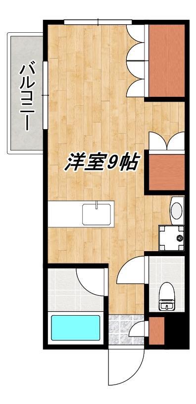 SPACE IN MIZUHO(ワンルーム/2階)の間取り写真