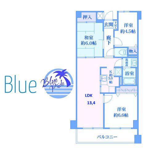 フローラ新横浜(3LDK/1階)の間取り写真