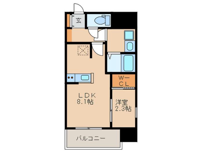ALLEM YOSHIZUKA(1LDK/4階)の間取り写真