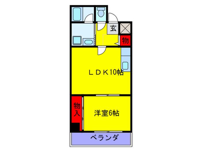 プレステージ天満(1LDK/7階)の間取り写真
