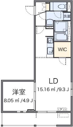 ミランダアプローズ(1LDK/3階)の間取り写真