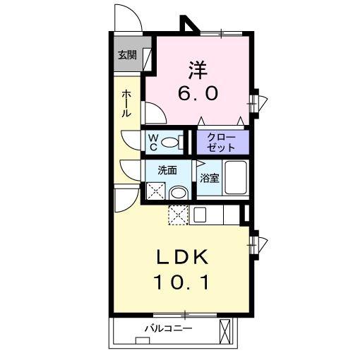 セソンルイ(1LDK/3階)の間取り写真