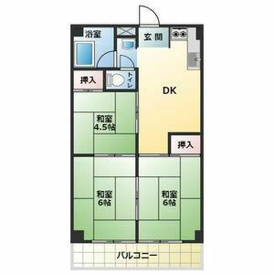 レジデンス喜多山(3LDK/3階)の間取り写真