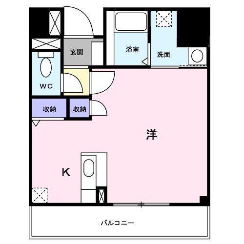 ユノディエール(1K/2階)の間取り写真