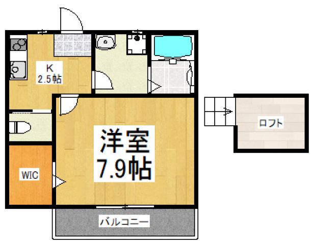 JR武蔵野線 新小平駅 徒歩9分 2階建 築13年(1K/2階)の間取り写真