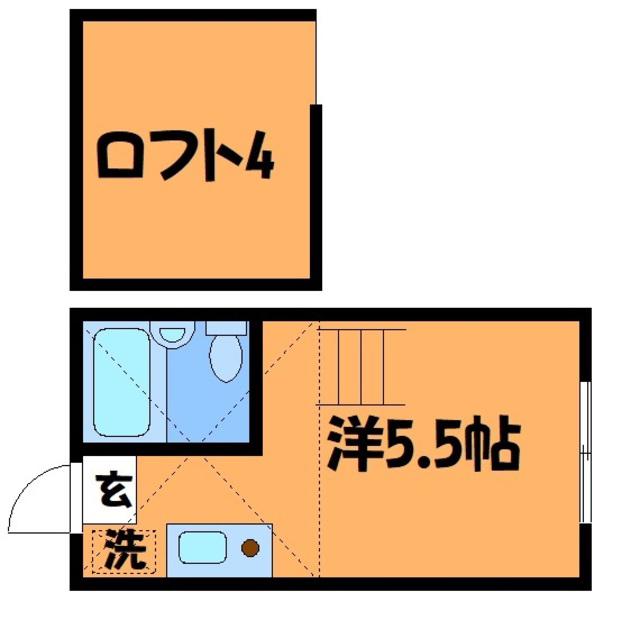 ハイツ飛栄V(ワンルーム/1階)の間取り写真