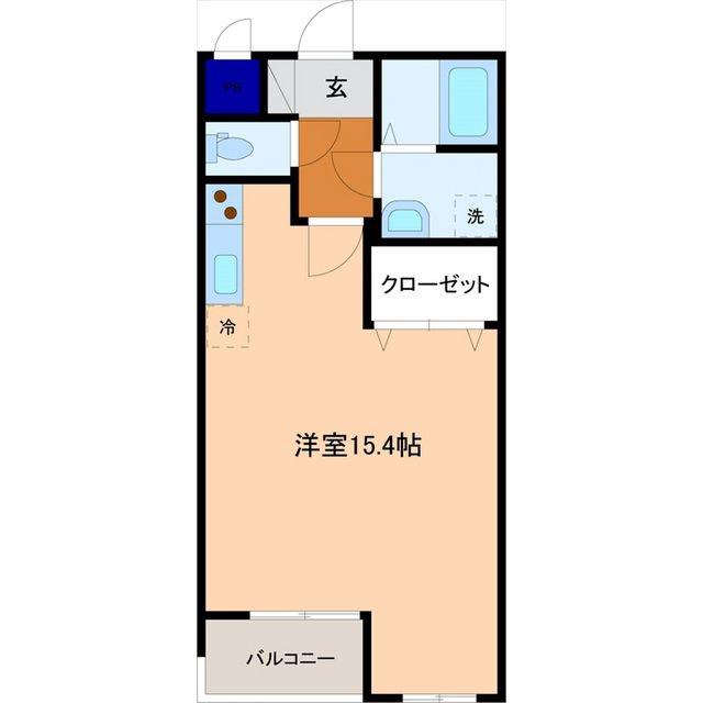ラ・ペジブル野々市(ワンルーム/3階)の間取り写真