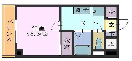 メッセ平針(1K/4階)の間取り写真