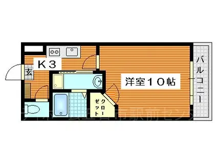 フレアコート(1K/1階)の間取り写真