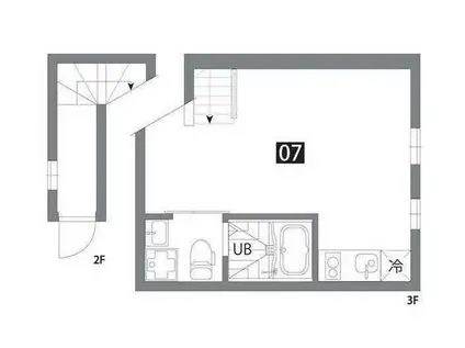 カラスヤマテラスN(ワンルーム/3階)の間取り写真