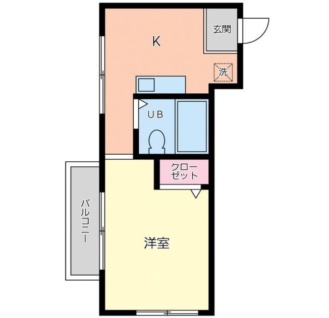 ムックヒカリマンションPART-V(1DK/4階)の間取り写真