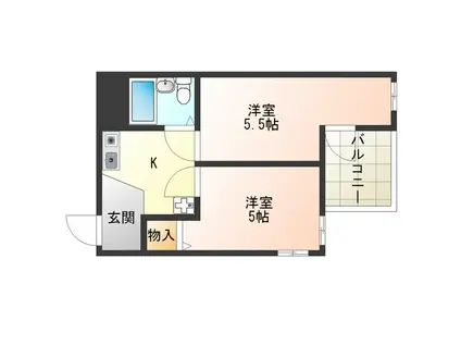 WHOS WHOさぎす(2K/4階)の間取り写真