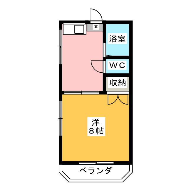 シティ・タナカ(1K/2階)の間取り写真