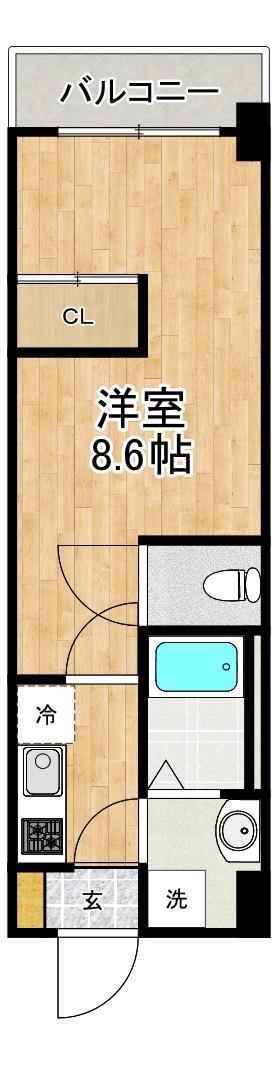 MODERN PALAZZO 文教 PRIMA(1K/8階)の間取り写真