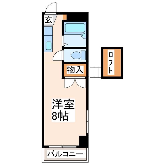 第33三共ラフォーレ(ワンルーム/5階)の間取り写真