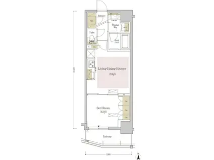 URBANEX GINZA イーストIII(1LDK/10階)の間取り写真