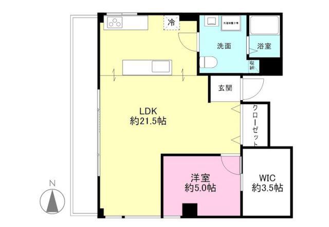 PIKO(1LDK/4階)の間取り写真